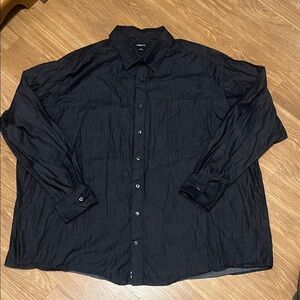 Claiborne Charcoal Button-Up Shirt like new 3XL
